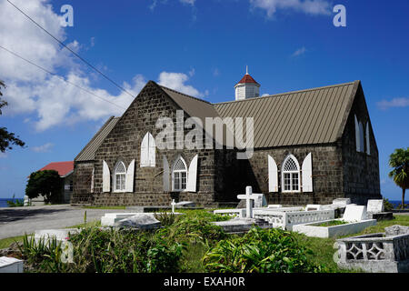 L'église anglicane Saint Thomas construit en 1643, Nevis, Saint Kitts et Nevis, Iles sous le vent, Antilles, Caraïbes, Amérique Centrale Banque D'Images