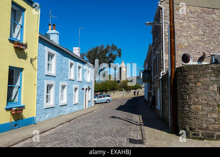 Maisons anciennes de sainte Anne, Alderney, Channel Islands, Royaume-Uni, Europe Banque D'Images