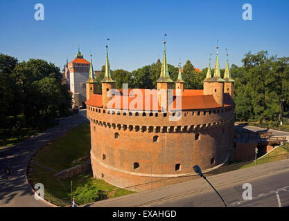 Barbacane de Cracovie Pologne Banque D'Images