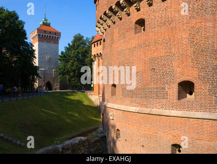 Barbacane de Cracovie Pologne Banque D'Images