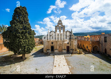 Monastère Arkadi historique, Crète, îles grecques, Grèce, Europe Banque D'Images