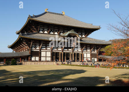 Le Temple bouddhiste de Temple Todai-ji, l'UNESCO World Heritage Site, Nara, Japon, Asie, Kansai Banque D'Images