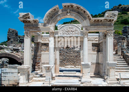 Temple d'Hadrien, Ephèse, Izmir, Turquie Banque D'Images