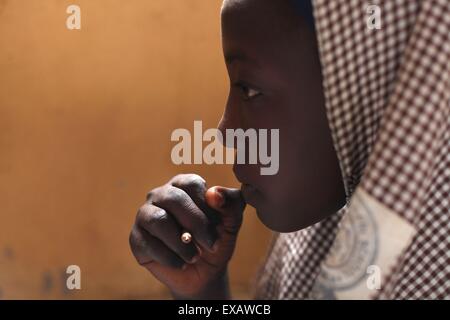 L'école islamique à Abuja au cours de session review Banque D'Images