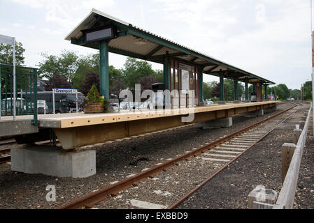 MTA Greenport railroad station sur Long Island USA Banque D'Images