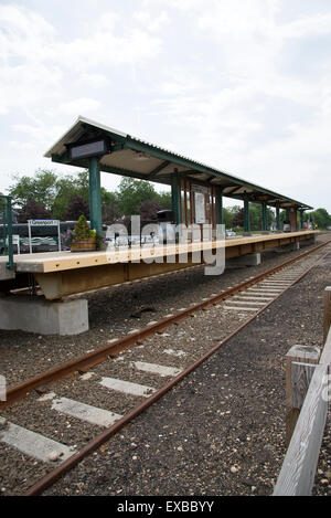 MTA Greenport railroad station sur Long Island USA Banque D'Images