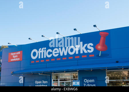 Officeworks store à North Sydney, Australie, basé sur le concept de l'office depot USA Banque D'Images