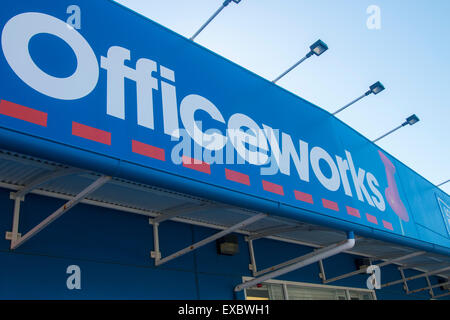 Officeworks store à North Sydney, Australie, basé sur le concept de l'office depot USA Banque D'Images