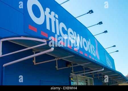 Officeworks store à North Sydney, Australie, basé sur le concept de l'office depot USA Banque D'Images