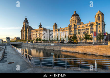 Les trois grâces sur Liverpools Pier One Banque D'Images