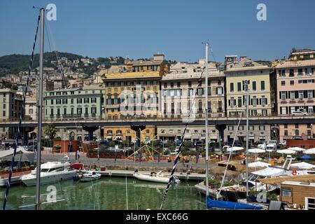 Le Vieux Port de Gênes - Porto Antico di Genova Banque D'Images