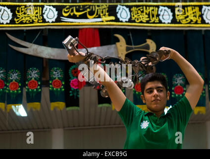 Le sport traditionnel de Zurkhaneh, Ispahan, Kashan, Iran Province Banque D'Images