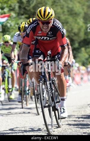 Rennes, France. 11 juillet, 2015. Tour de France en vélo, l'étape 8. Rennes à Mur de Bretagne. Greg Van Avermaet de BMC Racing Team en action : Action Crédit Plus Sport/Alamy Live News Banque D'Images