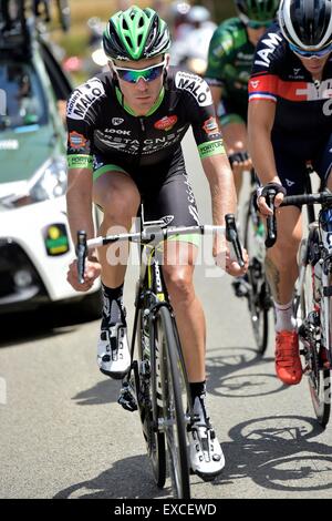 Rennes, France. 11 juillet, 2015. Tour de France en vélo, l'étape 8. Rennes à Mur de Bretagne. Pierre-Luc PERICHON de Bretagne - Seche Environnement en action : Action Crédit Plus Sport/Alamy Live News Banque D'Images