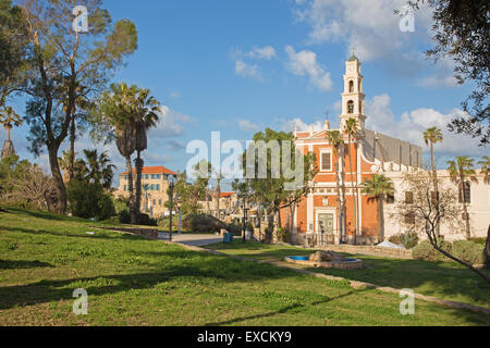 TEL AVIV, ISRAËL - 2 mars, 2015 : la st. Peters Church dans la vieille ville de Jaffa à Tel Aviv Banque D'Images