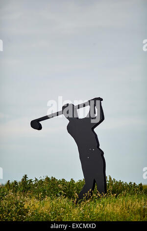 Images autour de la photo d'une sculpture de Southport golf bas Marine Drive Southport est une grande ville balnéaire dans la région métropolitaine Banque D'Images