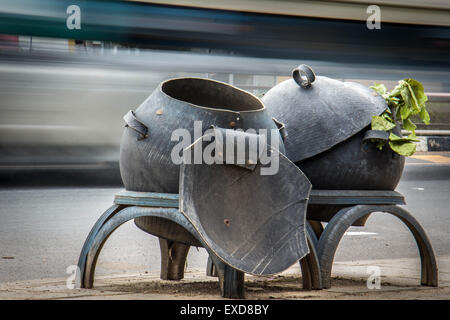 Corbeille, arrière-plan, flou, voiture, la vitesse, la vitesse de route. Banque D'Images