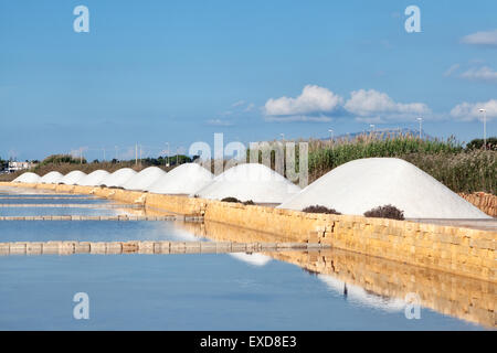 Salant El-mallahet Marsala, Sicile, Italie Banque D'Images