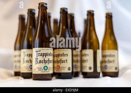 Sélection de bières trappistes de Rochefort Banque D'Images