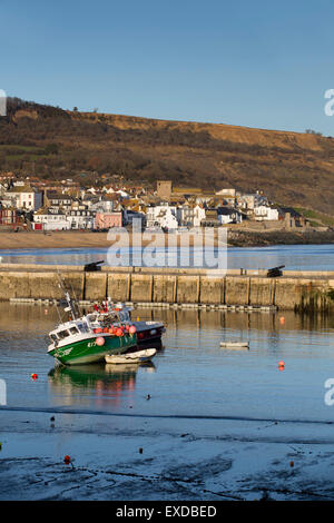 Lyme Regis ; Port et Plage ; Dorset UK Banque D'Images