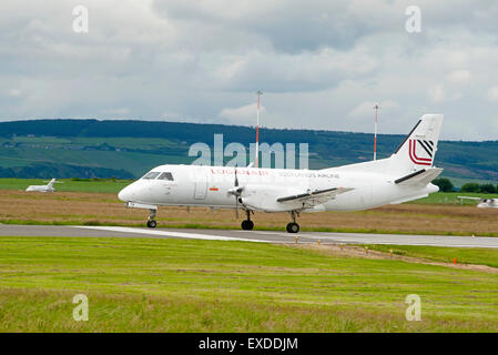 Écossais Loganair Airlines Twinn turbomachines avions Hélices G-GNTB. 9940 SCO. Banque D'Images