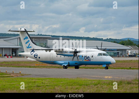 Dornier 328-100 34 places avion court-courrier de FlyBe de l'aéroport d'Inverness. 9944 SCO. Banque D'Images