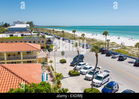 Pass-A-Grille sur l'extrême sud de St. Pete Beach sur la côte du golfe de Floride Banque D'Images