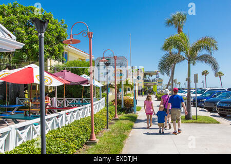 Pass-A-Grille sur l'extrême sud de St. Pete Beach sur la côte du golfe de Floride Banque D'Images