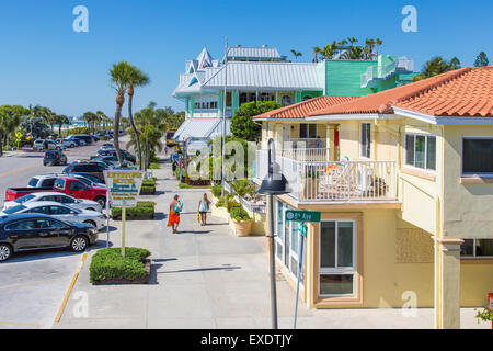 Pass-A-Grille sur l'extrême sud de St. Pete Beach sur la côte du golfe de Floride Banque D'Images