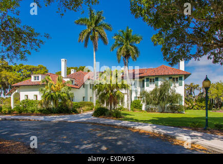 Edson Keith Estate sur la rive sud de Phillippi Creek à Sarasota en Floride Banque D'Images