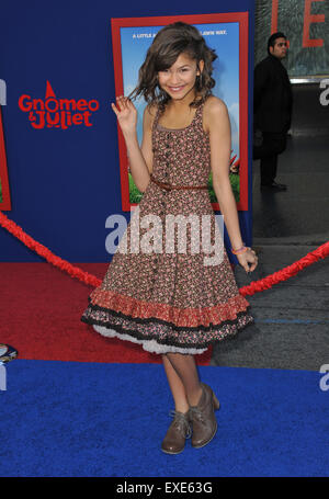 LOS ANGELES, CA - le 23 janvier 2011 : Zendaya lors de la première mondiale de 'Gnomeo & Juliet' au El Capitan Theatre, à Hollywood. Banque D'Images