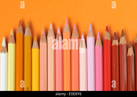 Close up de crayons de couleur Banque D'Images