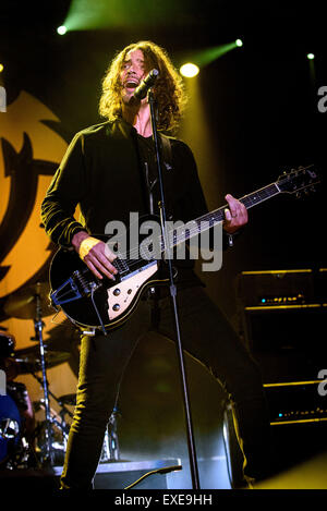 Kitchener, Ontario, Canada. 11 juillet, 2015. Groupe de rock américain Soundgarden effectuée à Big Music Fest à Kithener, de l'Ontario, les membres de la bande : CHRIS CORNELL, KIM THAYIL, BEN SHEPHERD, Matt Cameron © Igor Vidyashev/ZUMA/Alamy Fil Live News Banque D'Images