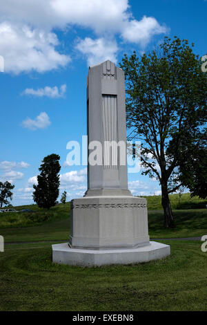 Monument aux soldats inconnus, dédié par le DAR en 1931, dans la région de Saratoga National Historical Park Banque D'Images