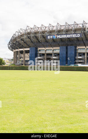 EDINBURGH, Scotland, UK - 8 juillet 2015 : BT stade Murrayfield Banque D'Images