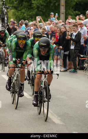 Le Société Zahn Prothetik Renata Vesela, Plumelec, Bretagne, France. 12 juillet, 2015. En compétition Team Europcar sur le Tour de France 2015 Étape 9 montre par équipe Crédit : Luc Peters/Alamy Live News Banque D'Images