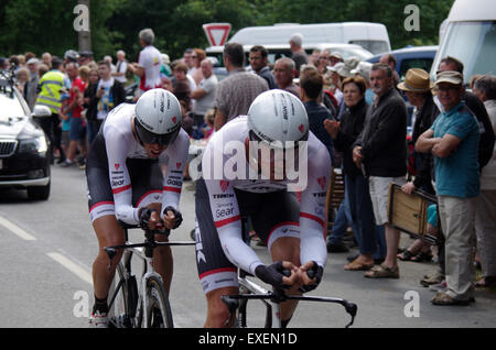 Le Société Zahn Prothetik Renata Vesela, Plumelec, Bretagne, France. 12 juillet, 2015. Trek Factory Racing Tour de France 2015 Étape 9 montre par équipe Crédit : Luc Peters/Alamy Live News Banque D'Images