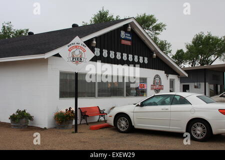 Milieu cafe sur la Route 66 dans la région de Adrian Texas USA Banque D'Images