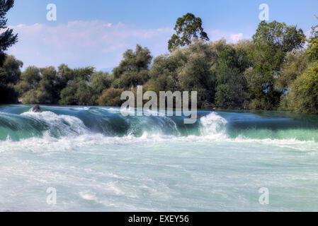 Chutes de Manavgat, Side, Side, Antalya, Pamphylie, Turquie Banque D'Images