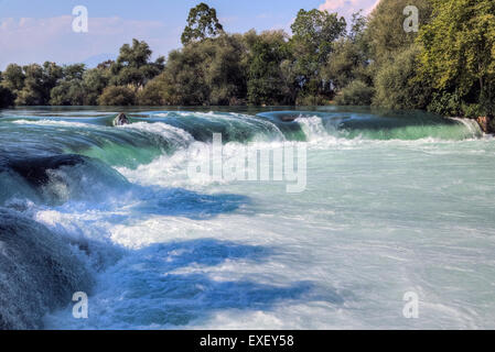 Chutes de Manavgat, Side, Side, Antalya, Pamphylie, Turquie Banque D'Images