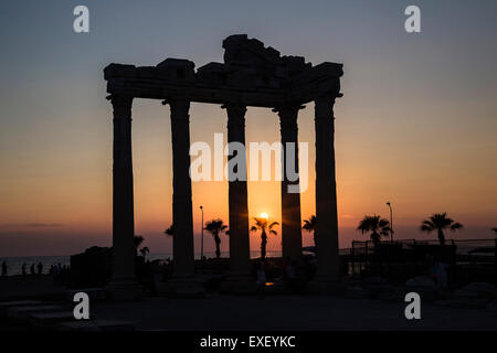 Temple de l'Appollo, Side, Antalya, Pamphylie, Turquie Banque D'Images