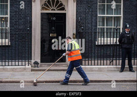 Les ministres arrivent à la première réunion du Cabinet après les élections au 10 Downing Street. Doté d''atmosphère : où : London, Royaume-Uni Quand : 12 mai 2015 Banque D'Images