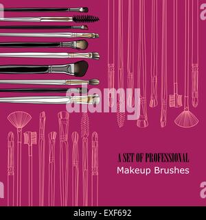 Pinceau de maquillage Illustration de Vecteur