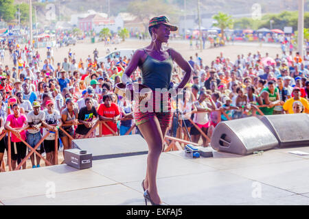 Praia, Cap Vert. 12 juillet 2015, la world music festiva Badja Sol', 'Ku Crédit : António Gomes/Alamy Live News Banque D'Images