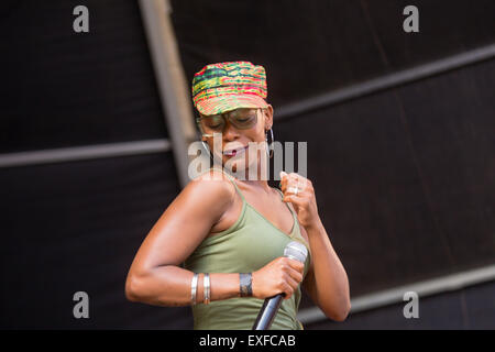 Praia, Cap Vert. 12 juillet 2015, la world music festiva Badja Sol', 'Ku Crédit : António Gomes/Alamy Live News Banque D'Images