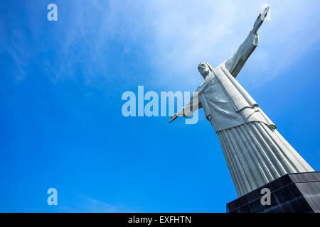 Statue du Christ Rédempteur à Rio de Janeiro, Brésil. Banque D'Images