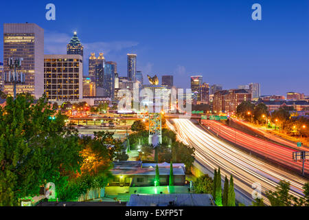 Atlanta, Georgia, USA Centre-ville sur l'Interstate 85. Banque D'Images