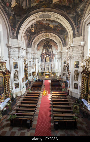 Intérieur de l'église Saint Clément, rue Karlova, Prague, République Tchèque, Europe Banque D'Images