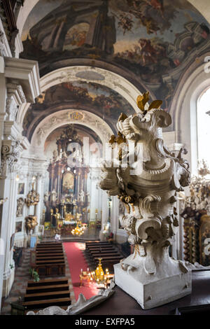 Intérieur de l'église Saint Clément, rue Karlova, Prague, République Tchèque, Europe Banque D'Images