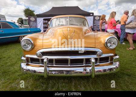 Classic American car show sur sur un salon, UK Banque D'Images